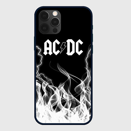 Чехол iPhone 12 Pro ACDC Fire / 3D-Черный – фото 1
