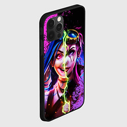 Чехол для iPhone 12 Pro Arcane League Of Legends JINX AND VI, цвет: 3D-черный — фото 2