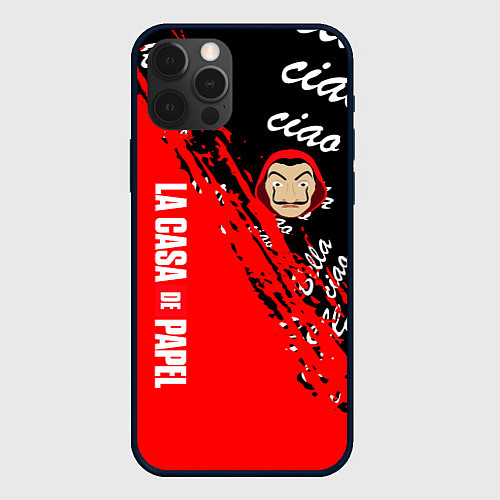 Чехол iPhone 12 Pro La Casa de Papel bum bum ciao / 3D-Черный – фото 1