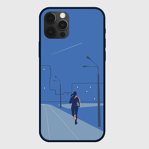 Чехол iPhone 12 Pro Пробежка / 3D-Черный – фото 1