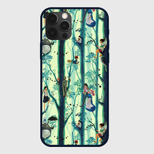 Чехол iPhone 12 Pro Ghibli All / 3D-Черный – фото 1