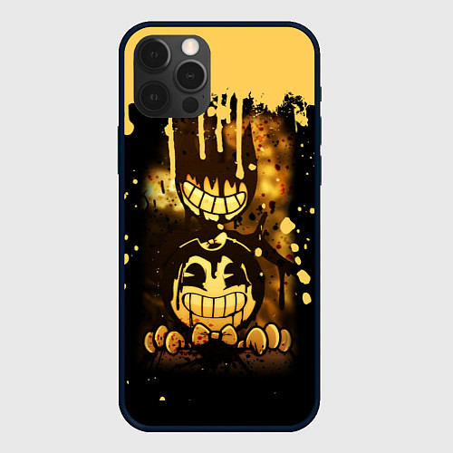 Чехол iPhone 12 Pro Bendy And The Ink Machine Игра Бенди / 3D-Черный – фото 1