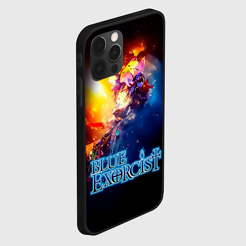 Чехол iPhone 12 Pro Рин Окумура - Синий Экзорцист / 3D-Черный – фото 2