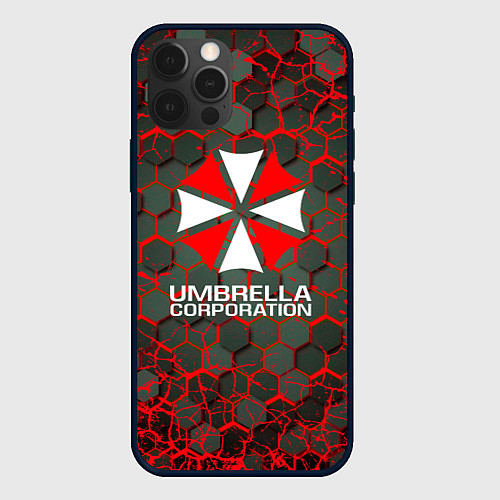 Чехол iPhone 12 Pro Umbrella Corporation соты / 3D-Черный – фото 1