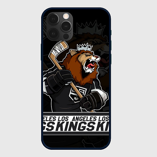 Чехол iPhone 12 Pro Лос Анджелес Кингз, Los Angeles Kings / 3D-Черный – фото 1