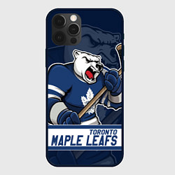 Чехол для iPhone 12 Pro Торонто Мейпл Лифс, Toronto Maple Leafs Маскот, цвет: 3D-черный