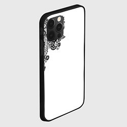 Чехол для iPhone 12 Pro Черно Белые КруЖева, цвет: 3D-черный — фото 2