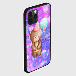 Чехол для iPhone 12 Pro День Рождения - Медвежонок с шариками, цвет: 3D-черный — фото 2