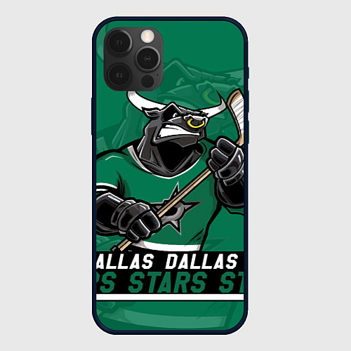 Чехол iPhone 12 Pro Dallas Stars, Даллас Старз / 3D-Черный – фото 1