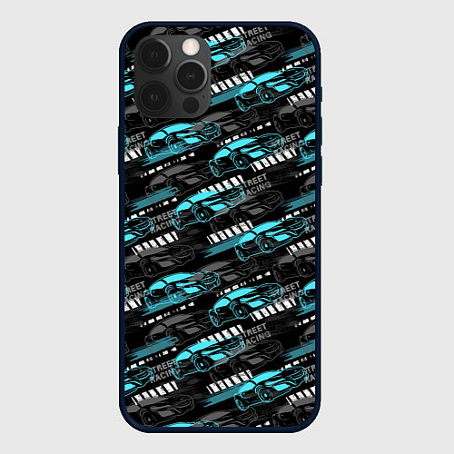 Чехол iPhone 12 Pro Street Racing гонки / 3D-Черный – фото 1
