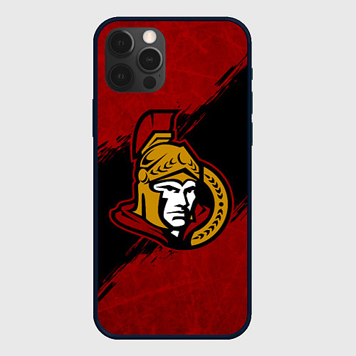 Чехол iPhone 12 Pro Оттава Сенаторз , Ottawa Senators / 3D-Черный – фото 1