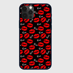 Чехол для iPhone 12 Pro Kiss поцелуи, цвет: 3D-черный