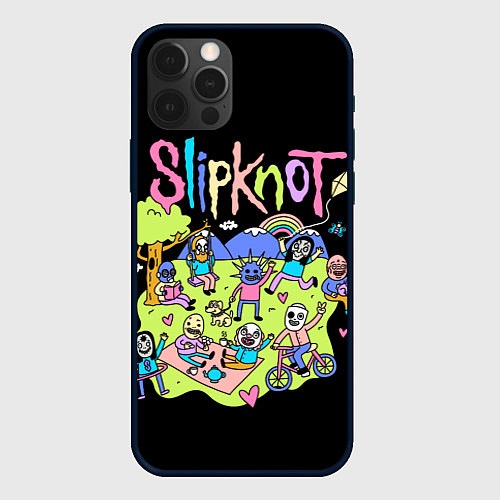 Чехол iPhone 12 Pro Slipknot cuties / 3D-Черный – фото 1