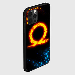 Чехол для iPhone 12 Pro GOD OF WAR CRATOS FIRE SYMBOL RUNE, цвет: 3D-черный — фото 2