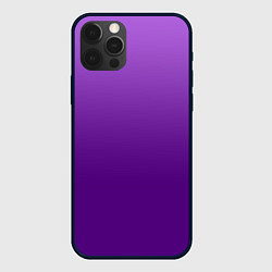 Чехол для iPhone 12 Pro Красивый фиолетовый градиент, цвет: 3D-черный