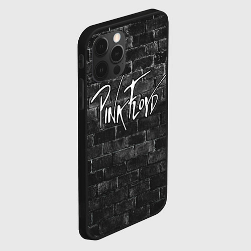 Чехол iPhone 12 Pro PINK FLOYD - ПИНК ФЛОЙД КИРПИЧНАЯ СТЕНА / 3D-Черный – фото 2