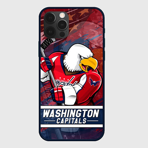 Чехол iPhone 12 Pro Вашингтон Кэпиталз Washington Capitals / 3D-Черный – фото 1