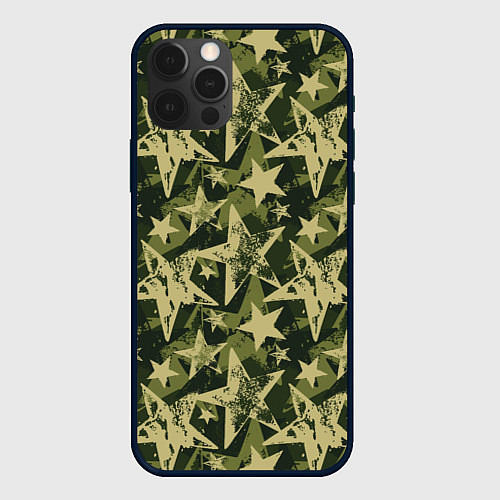 Чехол iPhone 12 Pro Star camouflage / 3D-Черный – фото 1