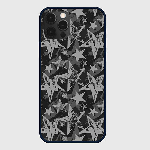 Чехол iPhone 12 Pro Gray Star / 3D-Черный – фото 1