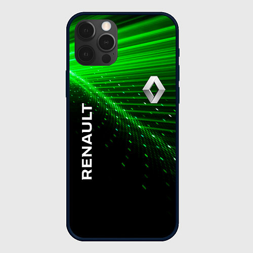 Чехол iPhone 12 Pro Renault green / 3D-Черный – фото 1