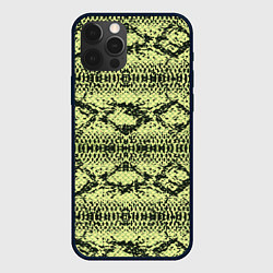 Чехол для iPhone 12 Pro Крокодиловая кожа, цвет: 3D-черный