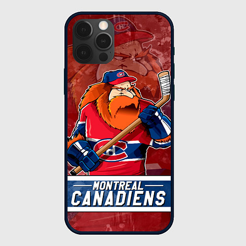 Чехол iPhone 12 Pro Монреаль Канадиенс, Montreal Canadiens Маскот / 3D-Черный – фото 1