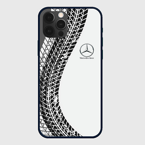 Чехол iPhone 12 Pro Mercedes-Benz дрифт / 3D-Черный – фото 1