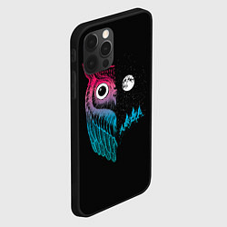 Чехол для iPhone 12 Pro Ночная сова Градиент, цвет: 3D-черный — фото 2