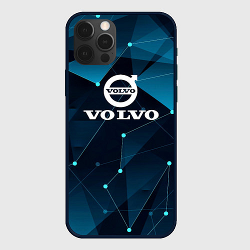 Чехол iPhone 12 Pro Volvo - Geometry / 3D-Черный – фото 1