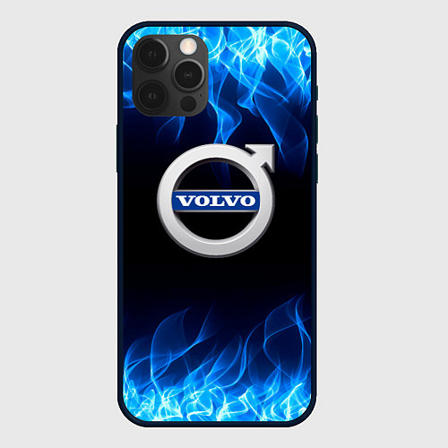 Чехол iPhone 12 Pro Volvo - Огонь / 3D-Черный – фото 1