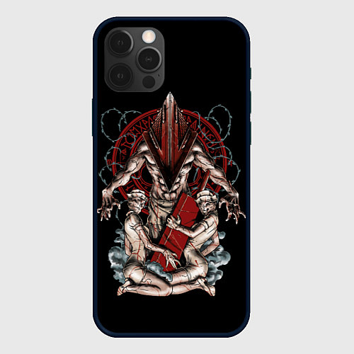 Чехол iPhone 12 Pro Пирамидоголовый и медсестрички / 3D-Черный – фото 1
