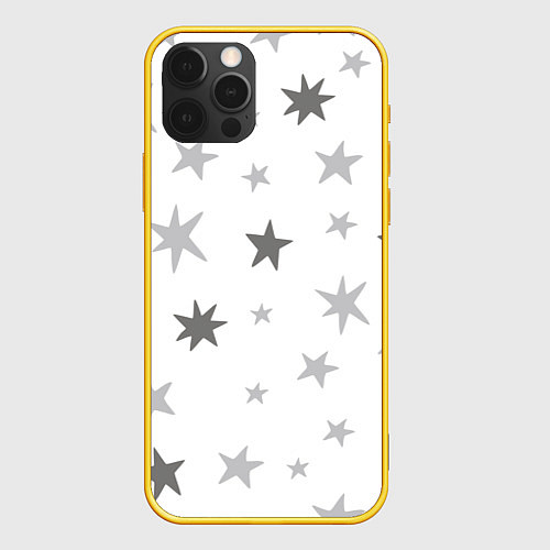 Чехол iPhone 12 Pro Звездочкиstars / 3D-Желтый – фото 1