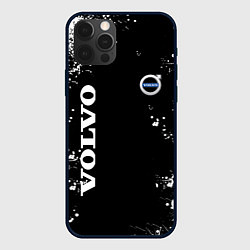 Чехол для iPhone 12 Pro Volvo капли и брызги красок, цвет: 3D-черный