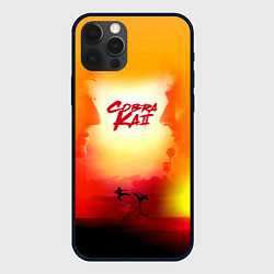 Чехол iPhone 12 Pro Кобра Кай Закат Градиент Cobra Kai Sun