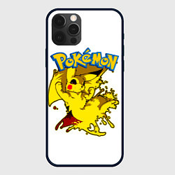 Чехол для iPhone 12 Pro Пикачу злой Pokemon, цвет: 3D-черный