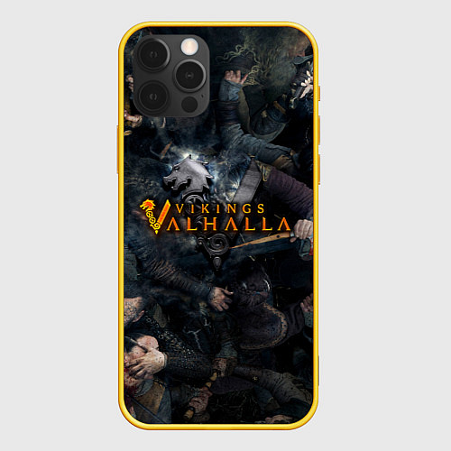 Чехол iPhone 12 Pro В пылу битвы: Викинги: Вальхалла / 3D-Желтый – фото 1