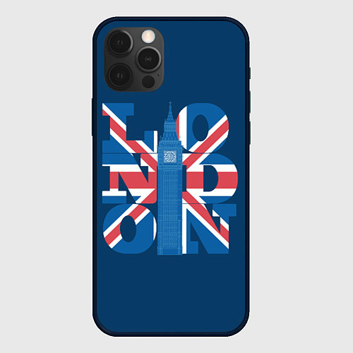 Чехол iPhone 12 Pro LONDON Лондон / 3D-Черный – фото 1