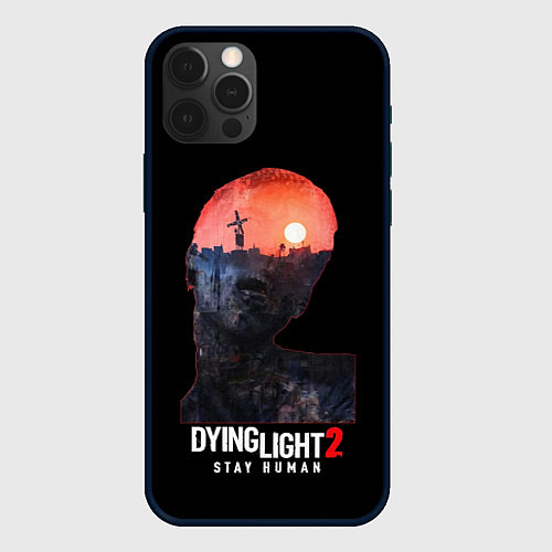 Чехол iPhone 12 Pro Dying Light Stay Human / 3D-Черный – фото 1