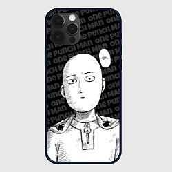 Чехол для iPhone 12 Pro One Punch Man - Сайтама Ванпанчмен, цвет: 3D-черный