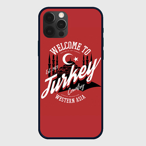 Чехол iPhone 12 Pro Турция - Turkey / 3D-Черный – фото 1