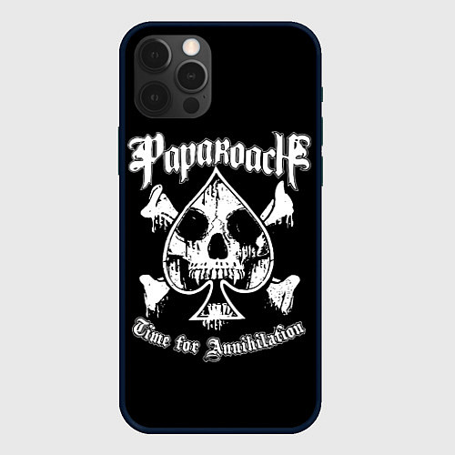 Чехол iPhone 12 Pro Papa Roach, РОК / 3D-Черный – фото 1