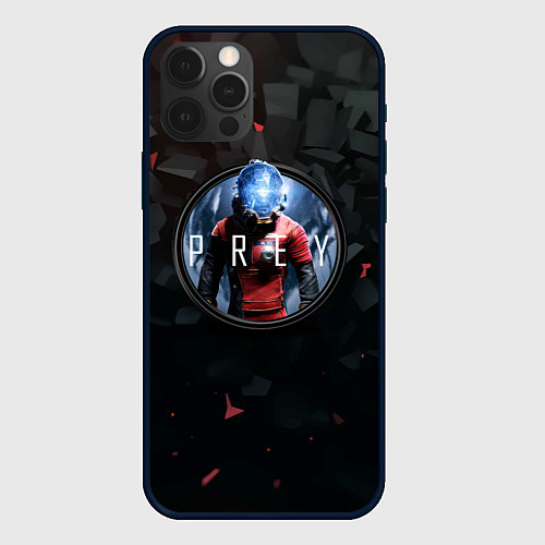 Чехол iPhone 12 Pro Black logo Prey / 3D-Черный – фото 1