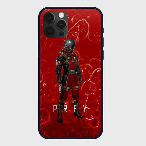 Чехол iPhone 12 Pro Prey blood horror / 3D-Черный – фото 1