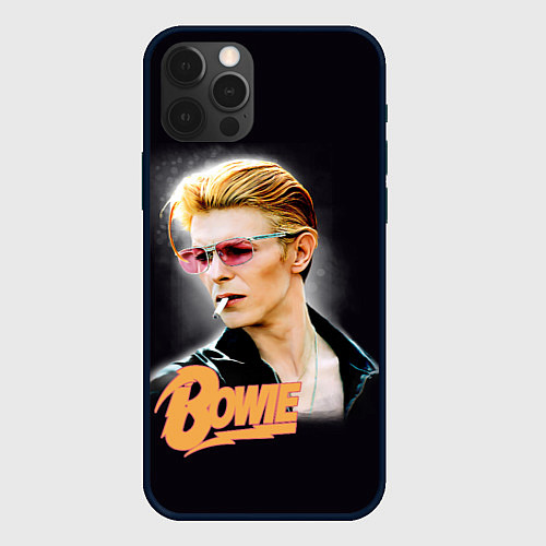 Чехол iPhone 12 Pro David Bowie Smoking / 3D-Черный – фото 1