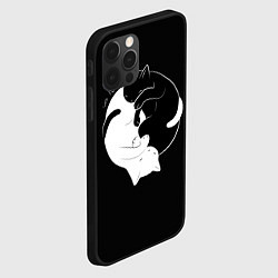 Чехол для iPhone 12 Pro Бесконечная любовь Endless kitty love, цвет: 3D-черный — фото 2