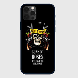 Чехол для iPhone 12 Pro Guns n roses, группа, цвет: 3D-черный