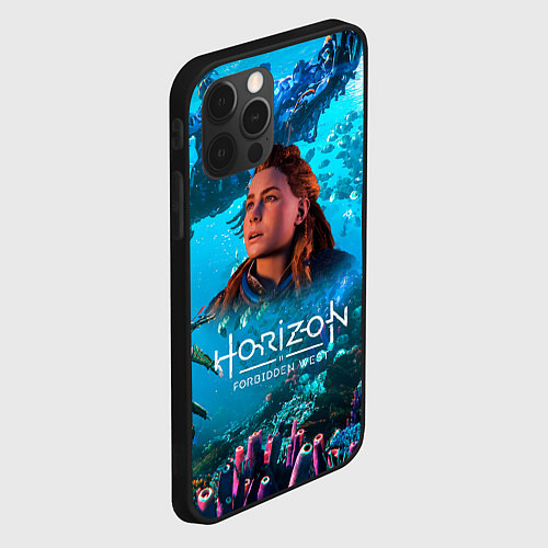 Чехол iPhone 12 Pro Horizon Forbidden West Подводный мир / 3D-Черный – фото 2