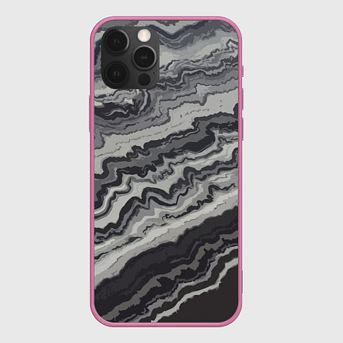 Чехол iPhone 12 Pro Fashion vanguard pattern 2099 / 3D-Малиновый – фото 1