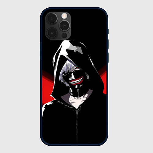 Чехол iPhone 12 Pro Ghoul red line / 3D-Черный – фото 1