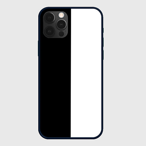 Чехол iPhone 12 Pro Black and white чб / 3D-Черный – фото 1